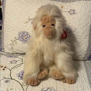Vintage Ty Large Stuffed White Gorilla-name is  Jack